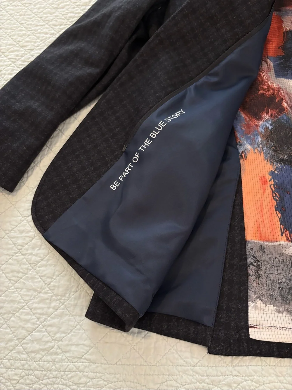 Blue Industry knit blazer sport jacket. Size 52.